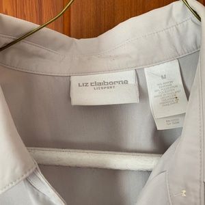Liz Claiborne Women's Blouse Size M, Dove Grey - Very good condition